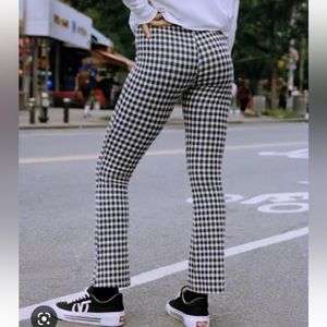 UO Casey kick flare print houndstooth